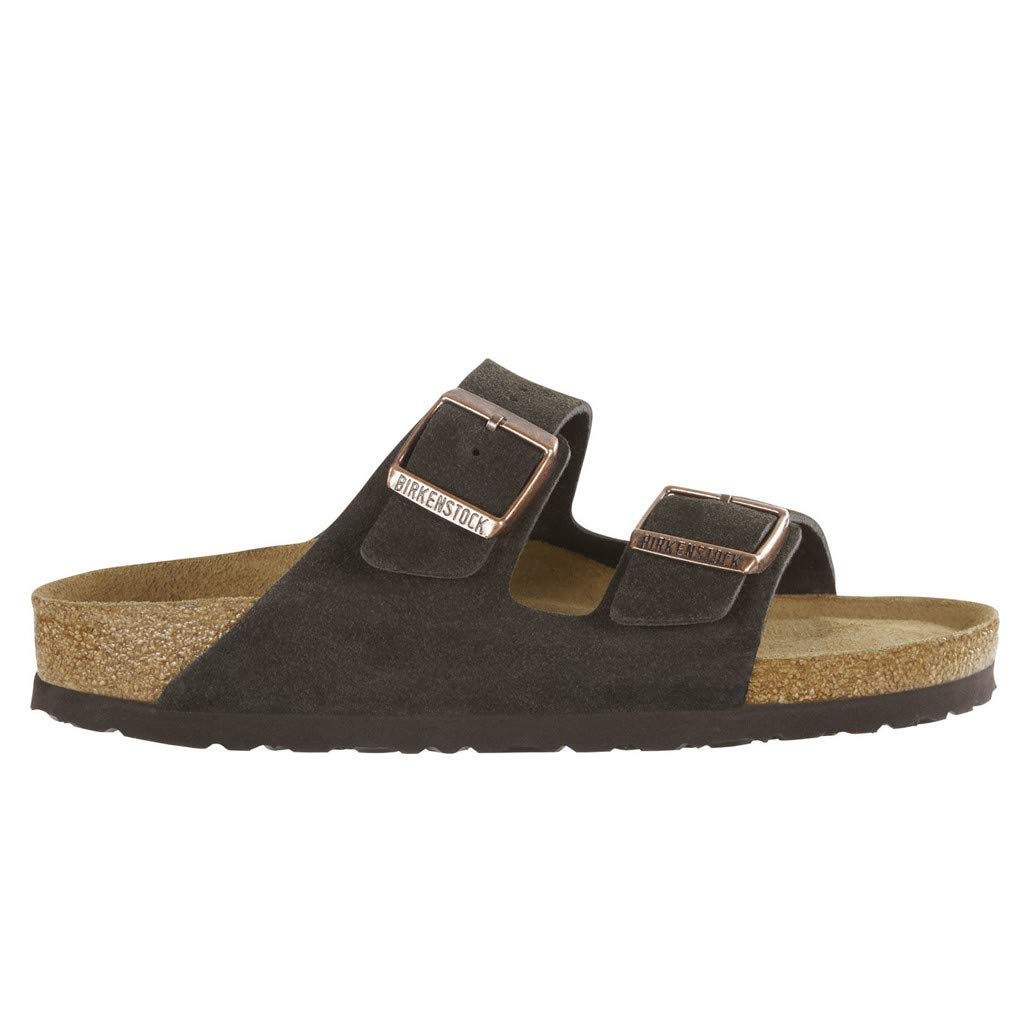 Birkenstock Unisex's Slippers, Brown Mocca Soft Footbed, 7.5 us