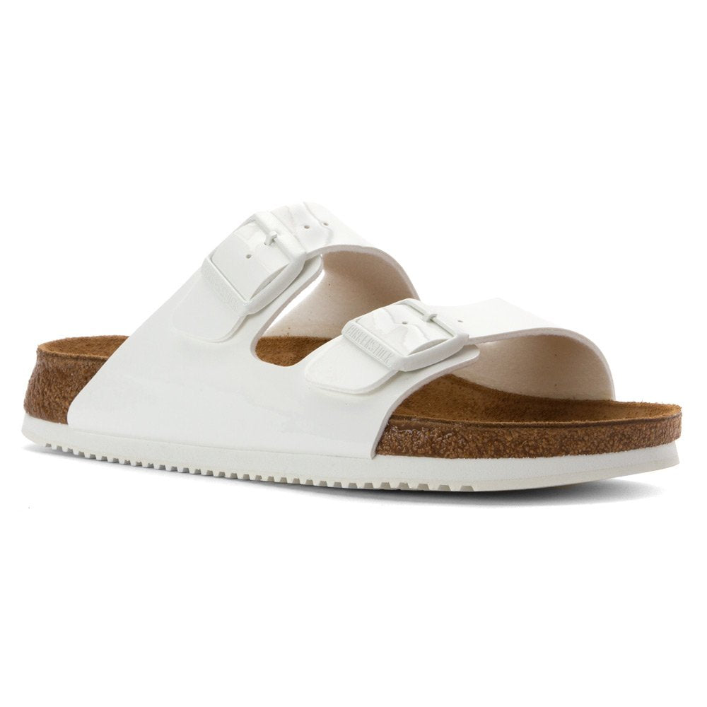 Birkenstock Womens Arizona Super Grip Bright White Slide - 36 NAR