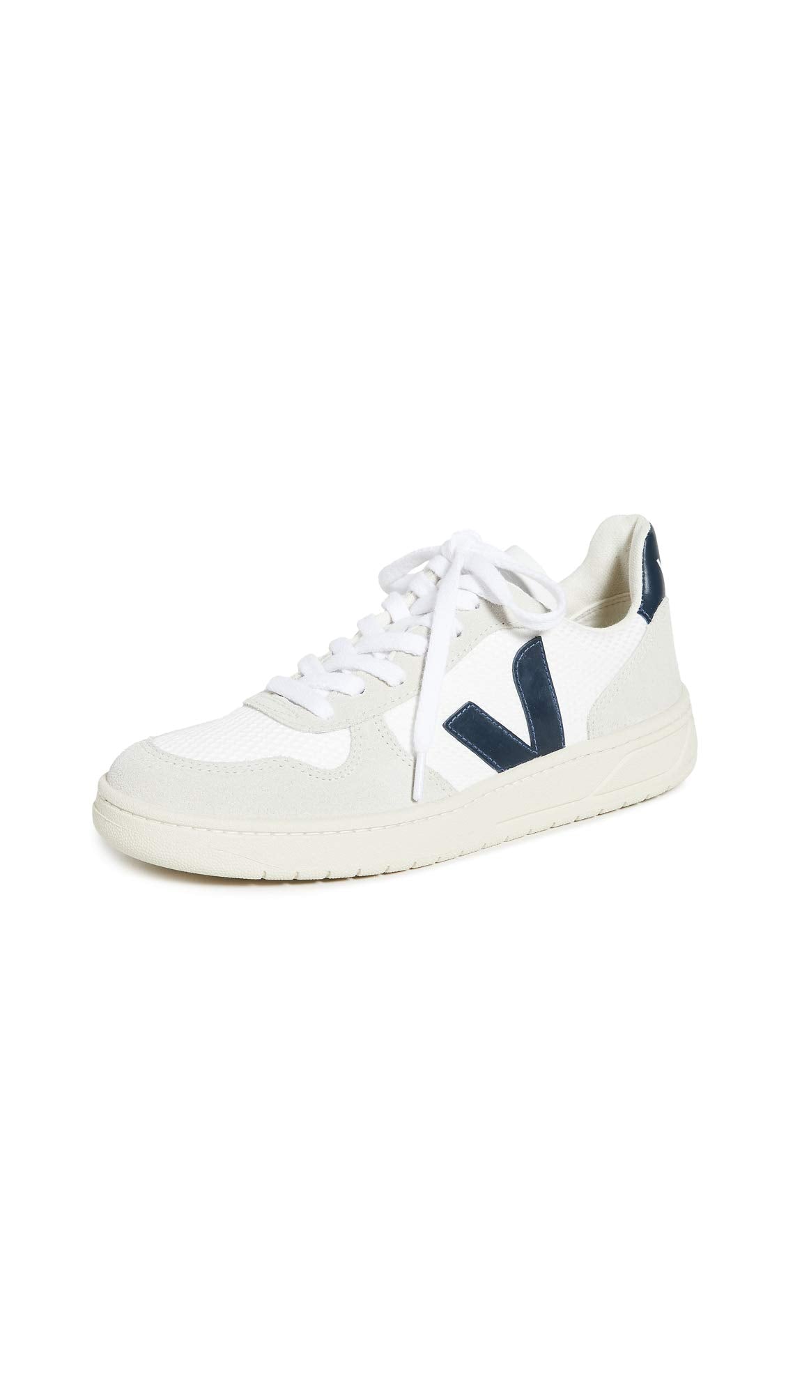 Veja Women's V-10 Sneakers, White/Nautico, 11 Medium US