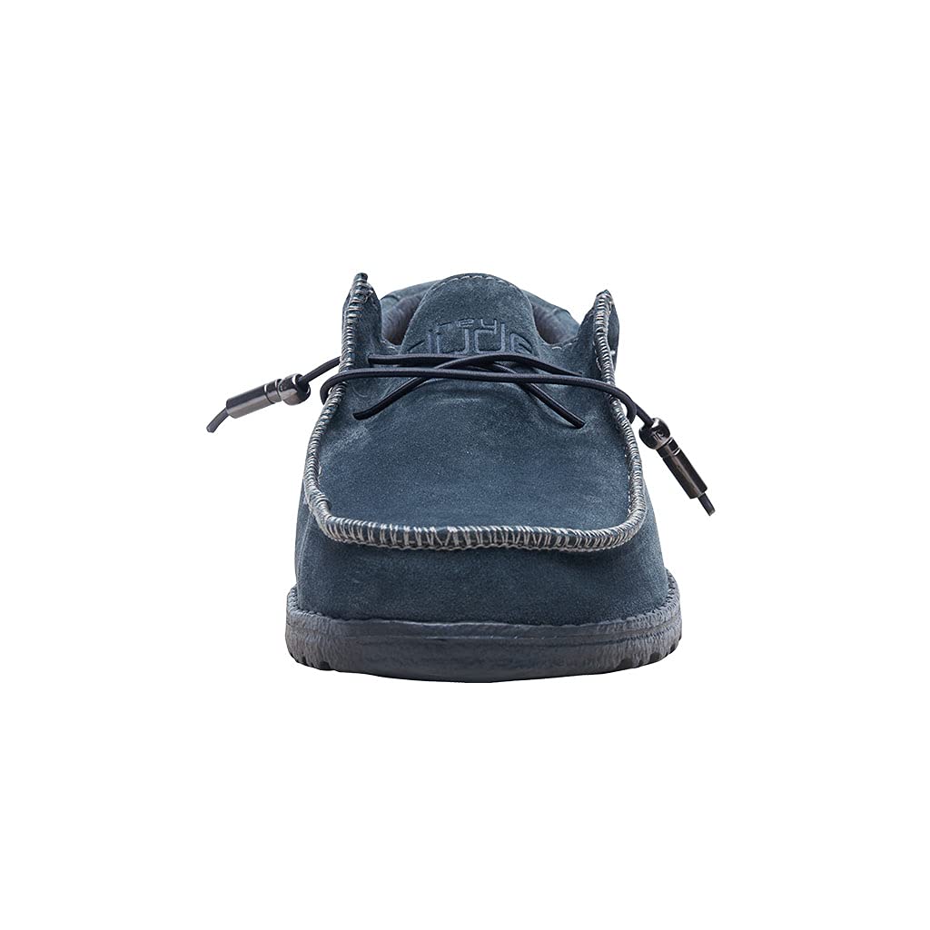 Hey Dude Men's Wally Suede Carbon Size 15 | Men’s Shoes | Men's Lace Up Loafers | Comfortable & Light-Weight