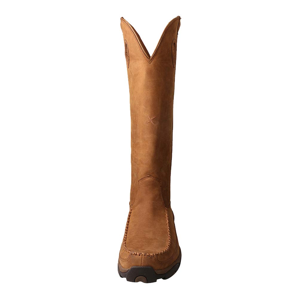 Twisted X Men's 17" Snake Boot, Moc Toe, Distressed Saddle & Saddle, 13 M