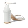Stuart Weitzman Nudistcurve 75 Block Sandal White 8 B