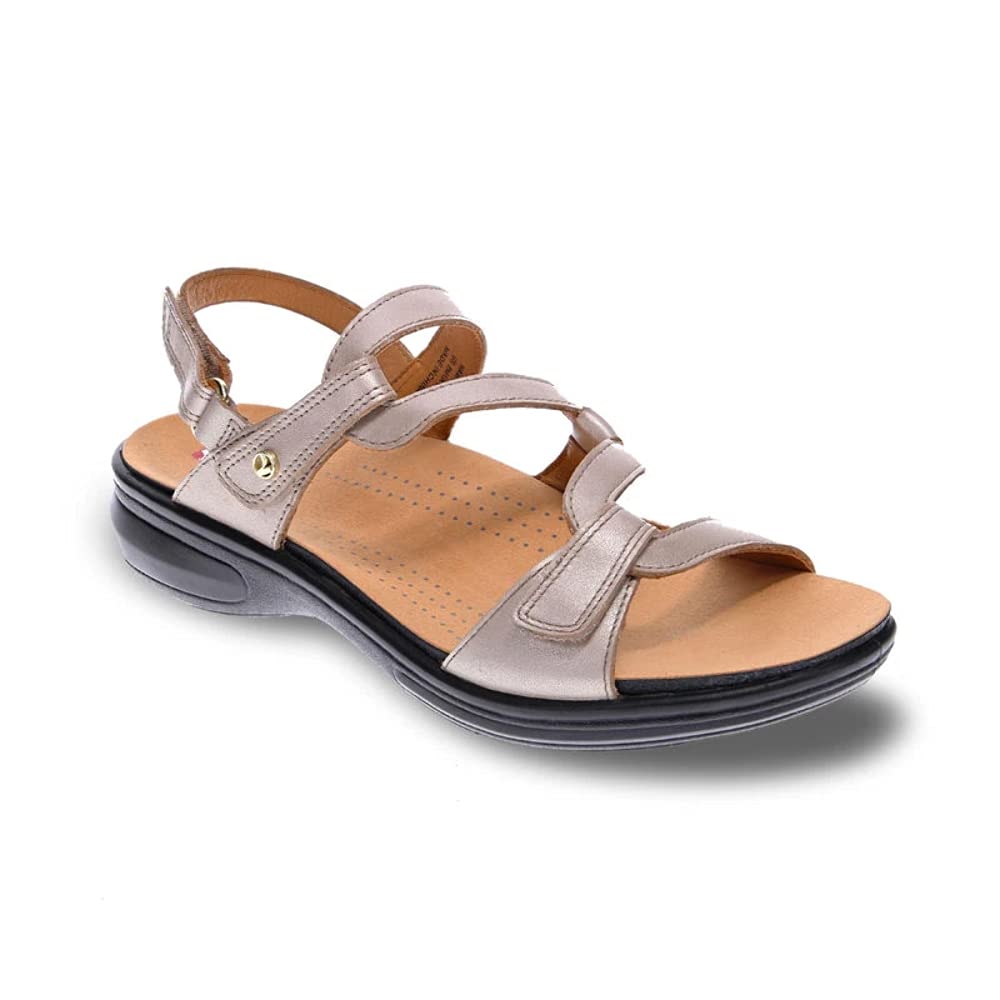 Revere Woman Miami Champagne Leather 8 Wide (D) US