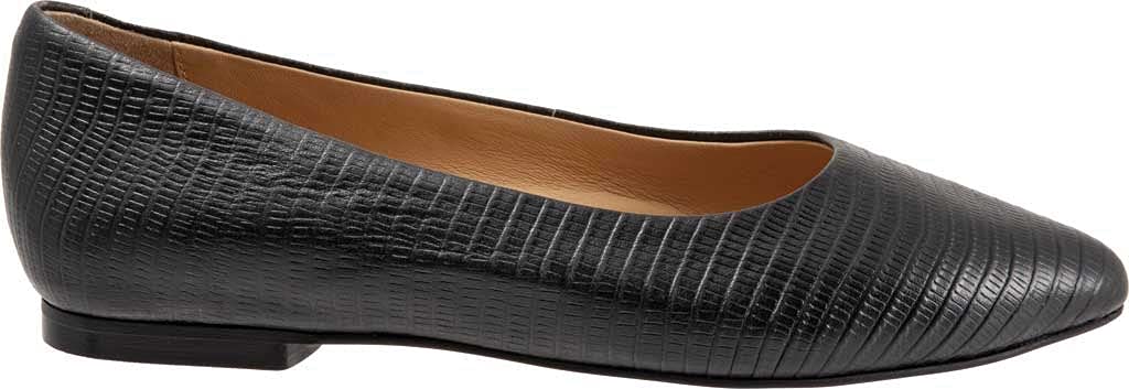 Trotters, Womens, Estee, Black/Dark Grey Leather, 10.5, WW (EE)