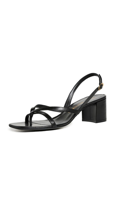 Stuart Weitzman Women's Oasis Slingback Sandals, Black, 8 Medium US
