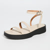 Madewell Women's The Birdie Double-Strap Platform Sandal, Summer Dune, Off White, 8.5 Medium US