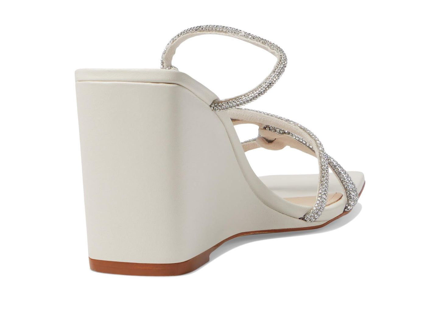 Schutz Women's Lauryn Wedge Sandal, Cristal/Pearl, 9