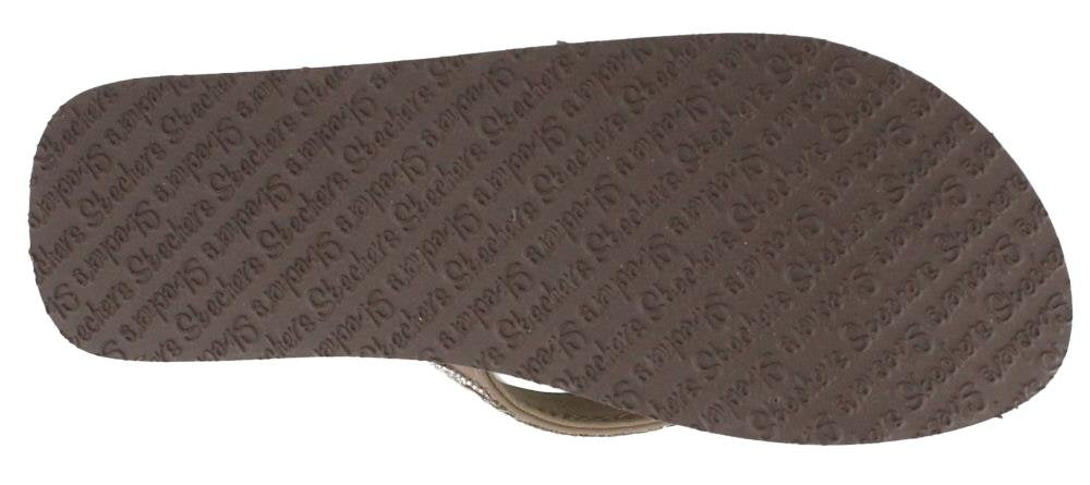 Skechers Cali Women's Vinyasa-Lotus Princess Flip-Flop, Taupe, 9 B(M) US
