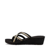 Teva Women's W Mush Mandalyn Wedge Ola 2 Flip-Flop, agave black/metallic, 8 M US