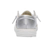 HEYDUDE Girl's Wendy Toddler Star Sliver Size 8 | Girl’s Shoes | Girl’s Lace Up Loafers | Comfortable & Light-Weight
