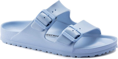 Birkenstock Unisex Arizona Essentials Slide-On Sandal, Dusty Blue, 8-8.5 Narrow Women/6-6.5 Narrow Men, 39EU