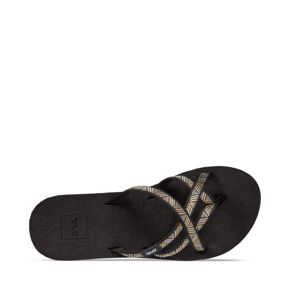 Teva Women's W Mush Mandalyn Wedge Ola 2 Flip-Flop, agave black/metallic, 8 M US
