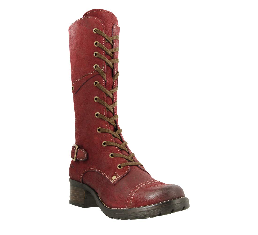 Taos Footwear Women's Tall Crave Boot Red Rugged 9-9.5 (M) US