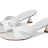 Stuart Weitzman Miami Xcurve 50 Slide White 10.5 B