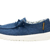 HEYDUDE Girl's Wendy Youth Sparkling Denim Size 13 | Girl’s Shoes | Girl’s Lace Up Loafers | Comfortable & Light-Weight