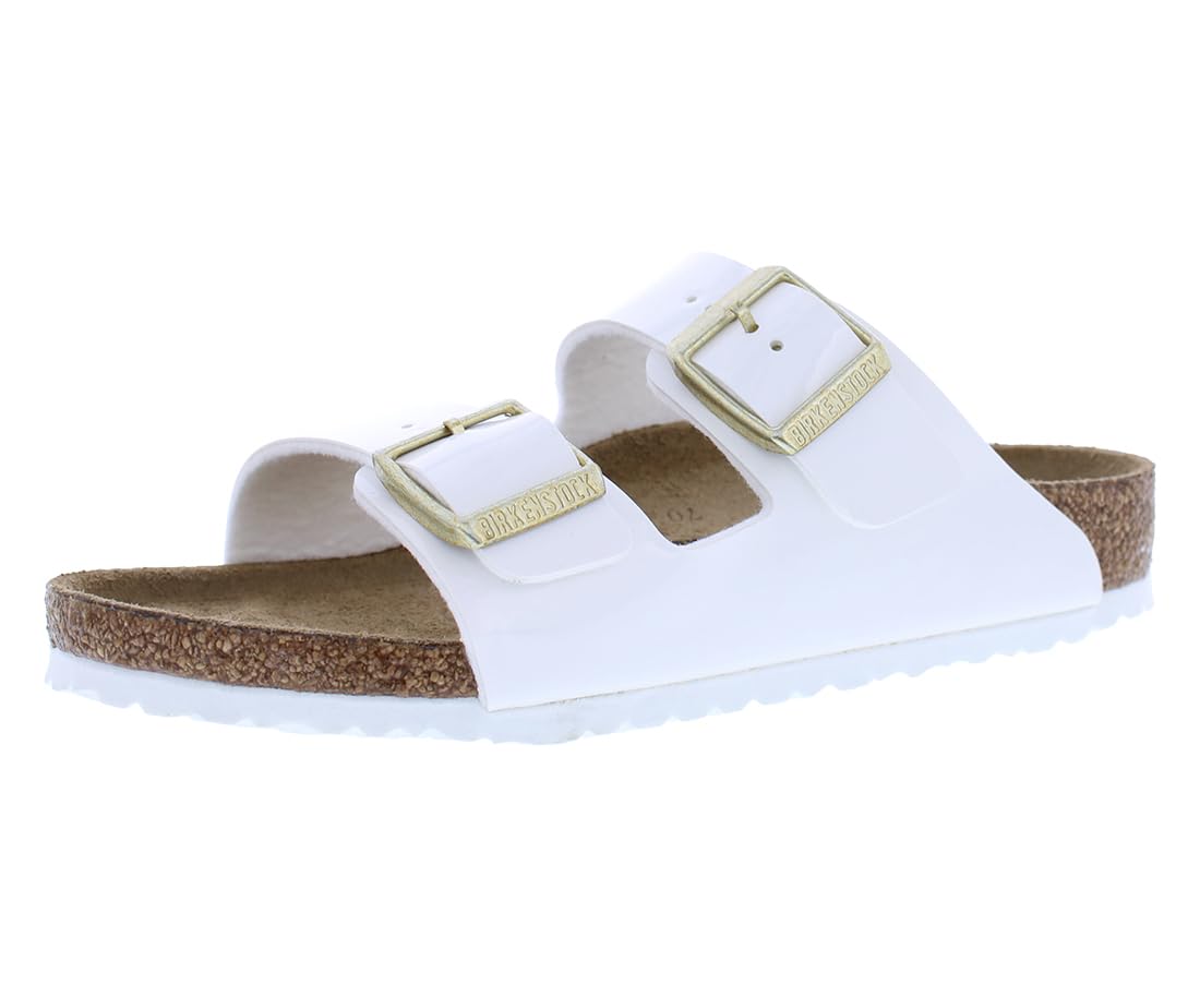 Kids Arizona Preschool Birkenstock (Patent White)
