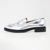 Madewell Women's The Vernon Loafer in Specchio Leather, Silver Speccio, 11 Medium US