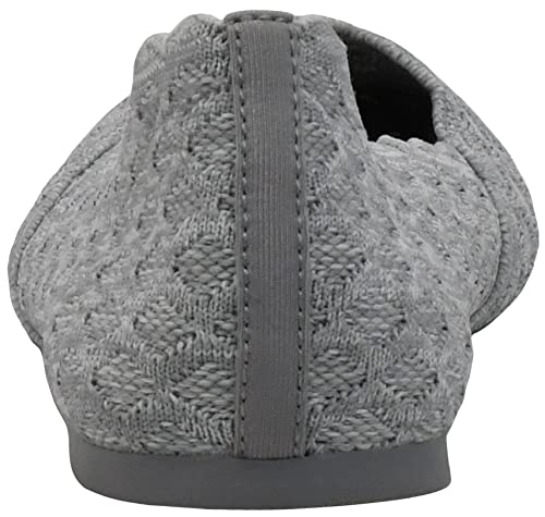 Skechers Women's Cleo-Honeycomb Ballet Flats, Light Grey, 9.5