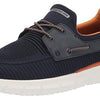 Skechers Men's Del Retto-Clean Slate Knitted Bungee Slip On, Navy, 14 W US