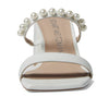 Stuart Weitzman Goldie 60 Block Slide White 8.5 B