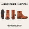 Frye 5 ¾” Veronica Booties for Women - Full-Grain Brush-Off Leather with Antique Metal Hardware and Rubber Outsole, Genuine Stitch Welt Construction, Bronze - 7.5 M