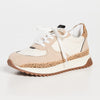 Madewell Kickoff Trainer Sneakers in Leather and Spot Dot Calf Hair Aged Stucco Multi 8 M