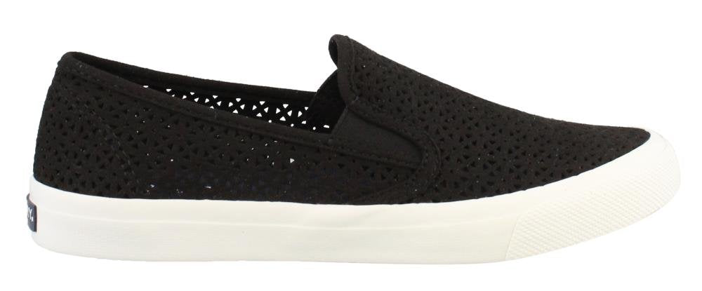 Sperry Top-Sider Women's Seaside Nautical Perf Shoe, Black, 6 Medium US