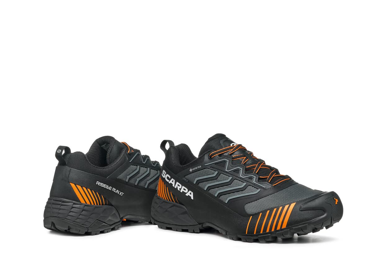 SCARPA Men's Ribelle Run XT GTX Waterproof Gore-Tex Trail Shoes for Trail Running and Hiking - Anthracite/Tonic - 11.5 Women/10.5 Men