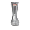 Hunter Little Kids Original First Classic Metal Rain Boot, Silver, 6