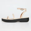 Madewell Women's The Birdie Double-Strap Platform Sandal, Summer Dune, Off White, 8.5 Medium US