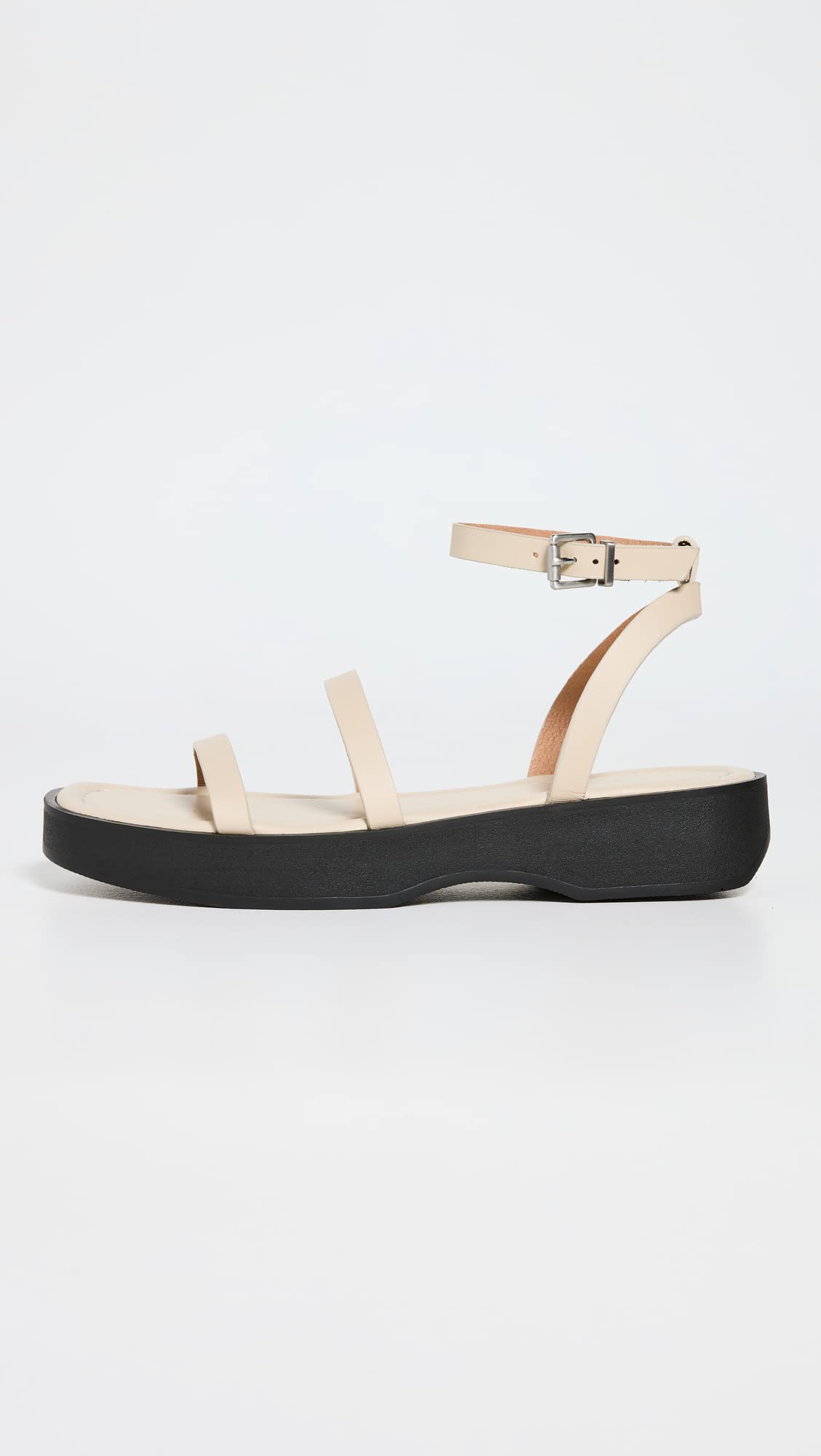 Madewell Women's The Birdie Double-Strap Platform Sandal, Summer Dune, Off White, 8.5 Medium US