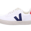 Veja V-10 Lace White/Cobalt Vegan 6 US Big Kid
