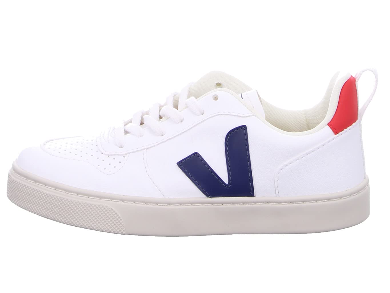 Veja V-10 Lace White/Cobalt Vegan 6 US Big Kid