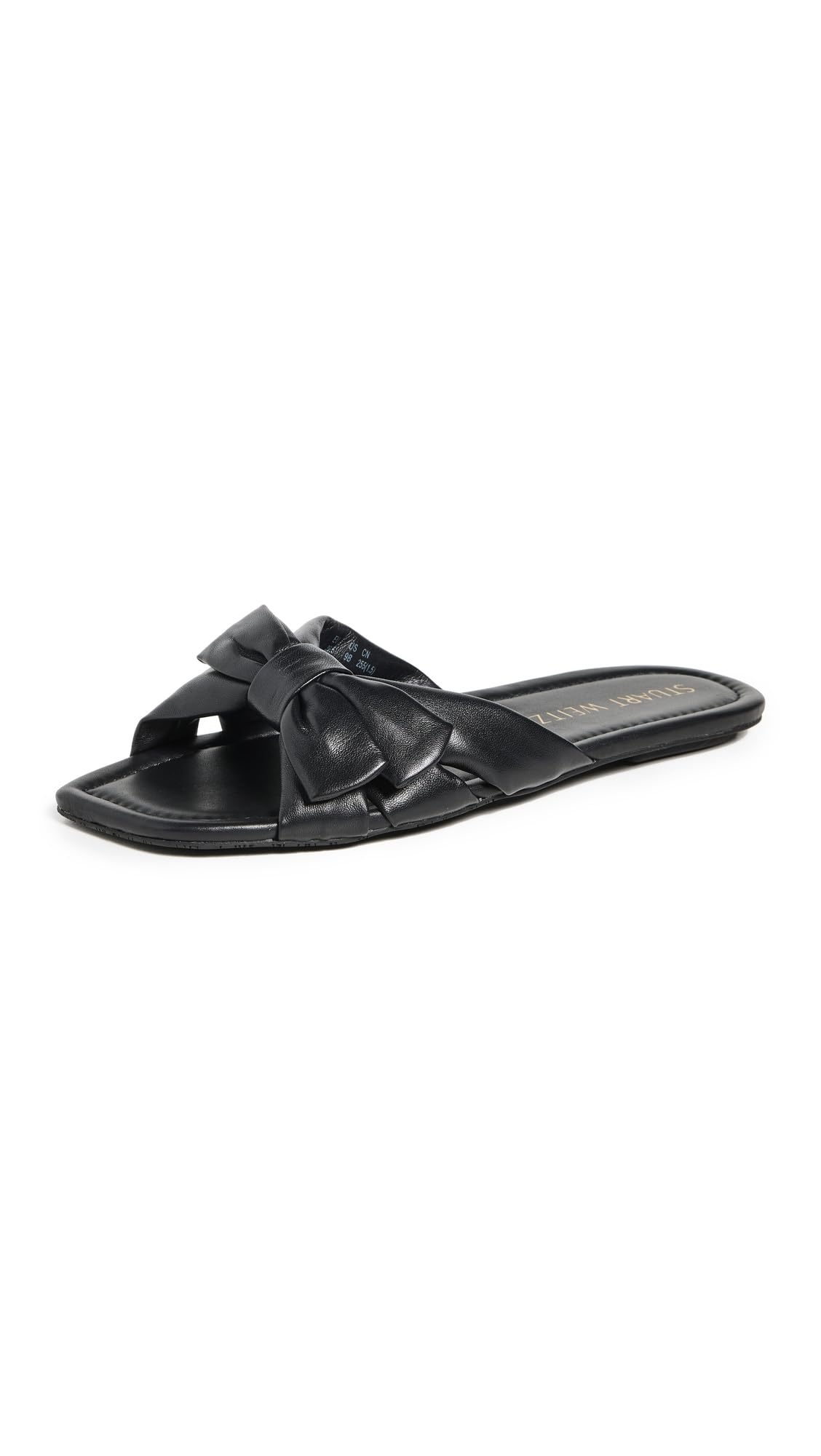 Stuart Weitzman Women's Sofia Slides, Black, 6.5 Medium US