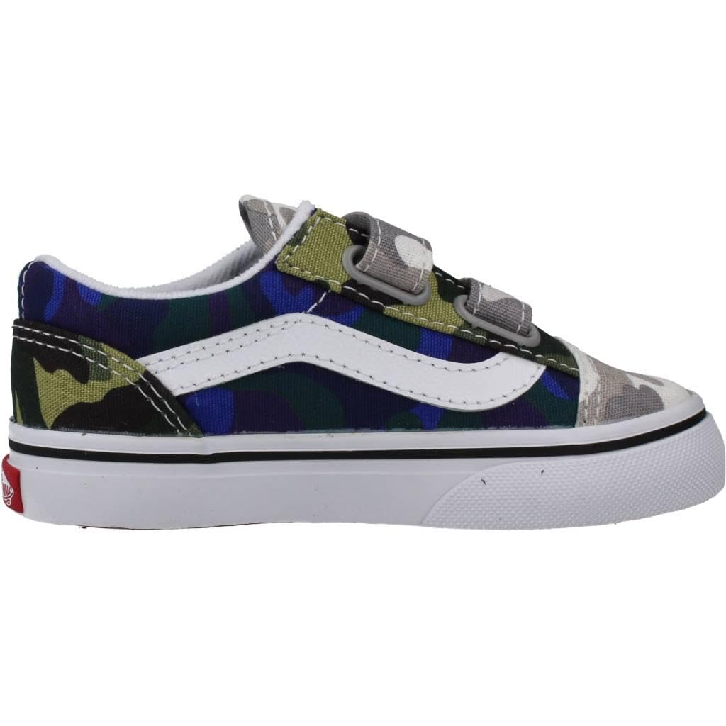 Vans Baby Boy's Old Skool V (Infant/Toddler) Camocollage Multi 4.5 Toddler M
