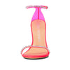 Stuart Weitzman Nudistglam 100 Sandal Neon Pink/Neon Pink/Clear 8.5 B