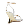 Michael Michael Kors Nadina Wedges for Women - Leather Upper - Synthetic Lining - Padded Synthetic Footbed Optic White 8 M
