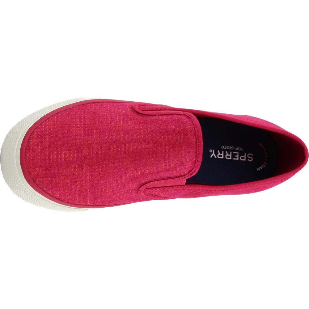 Sperry Top-Sider Women's Seaside Two-Tone Linen Shoe, Pink/Coral, 8 Medium US
