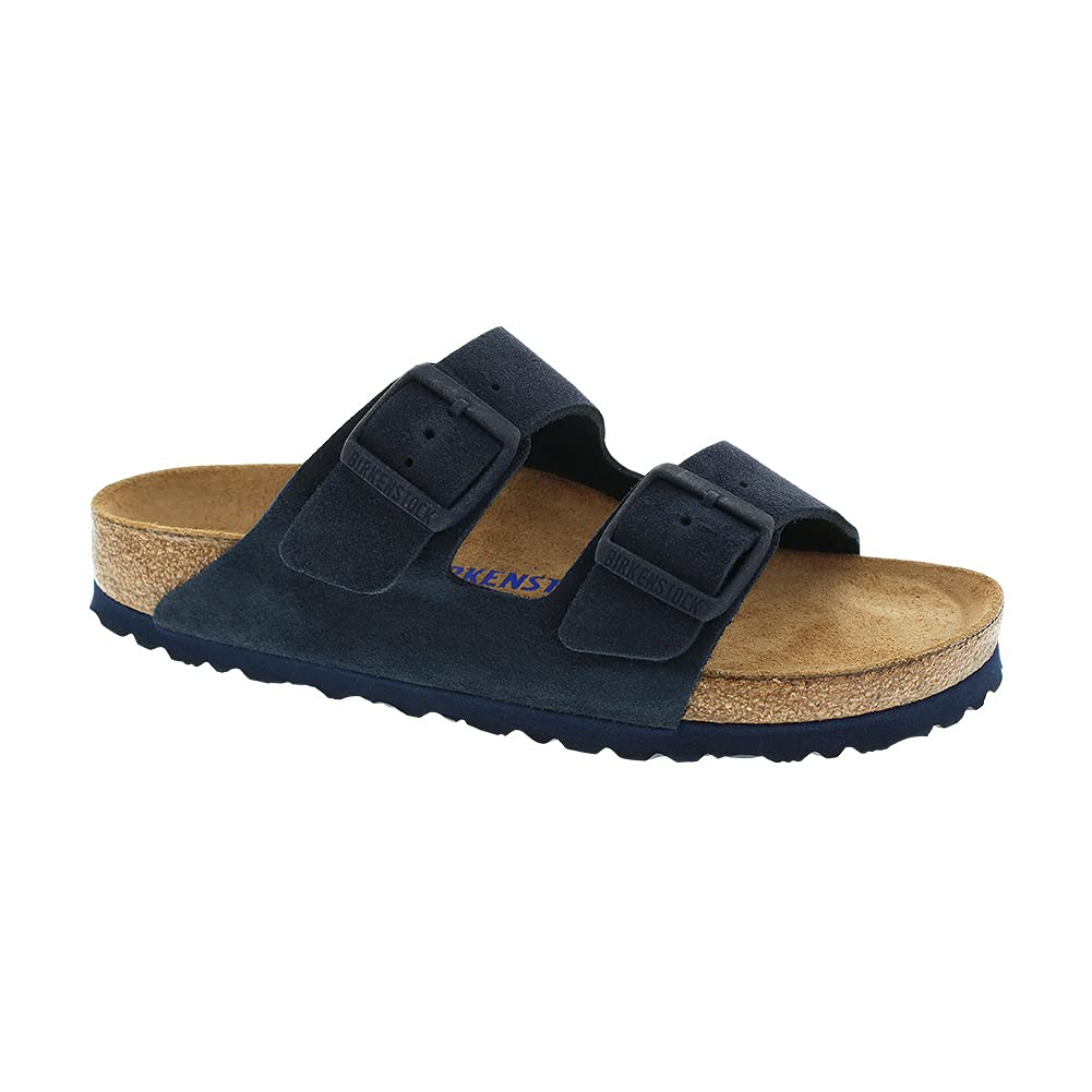Birkenstock Arizona Soft Footbed - Suede (Unisex) Navy Suede 37 (US Women's 6-6.5) Narrow