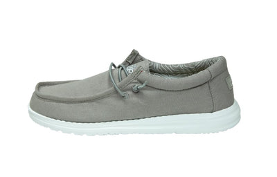 Hey Dude Boy's Wally Youth Grey Size 6 | Boy’s Shoes | Boy's Lace Up Loafers | Comfortable & Light-Weight