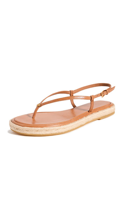 Tory Burch Women's Simple Strap Espadrilles, Tan, 5 Medium US