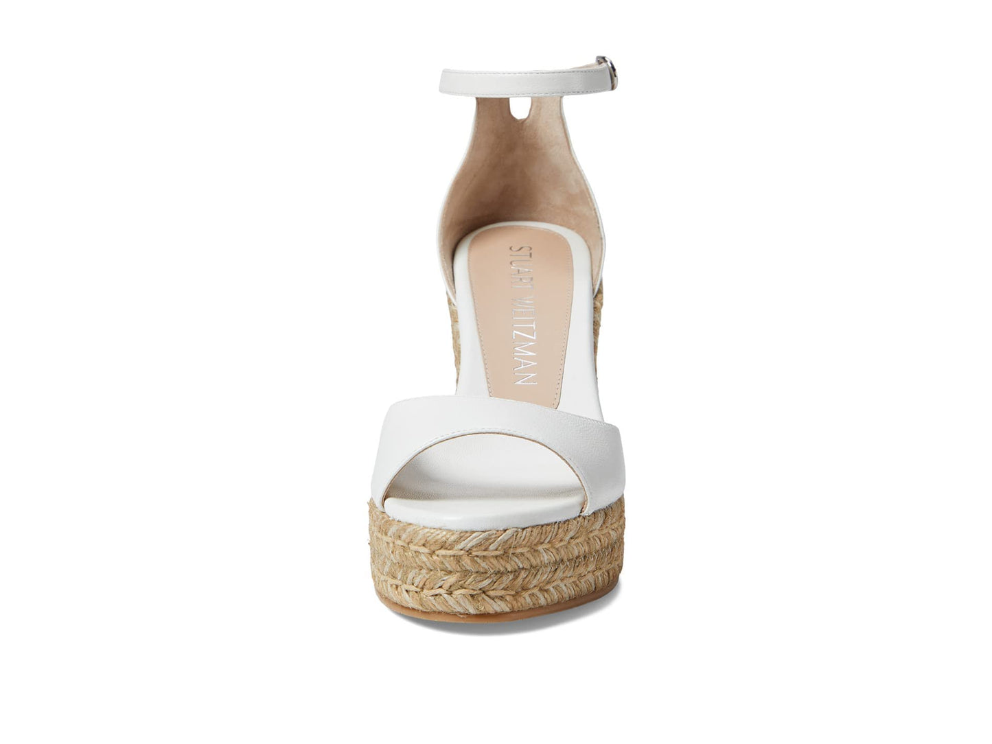 Stuart Weitzman Nudistcurve Espadrille Wedge White 5 B