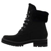 Timberland Women's Courmayeur Valley Waterproof 6in with Shearling Fashion Boot Black Nubuck 7.5 M US