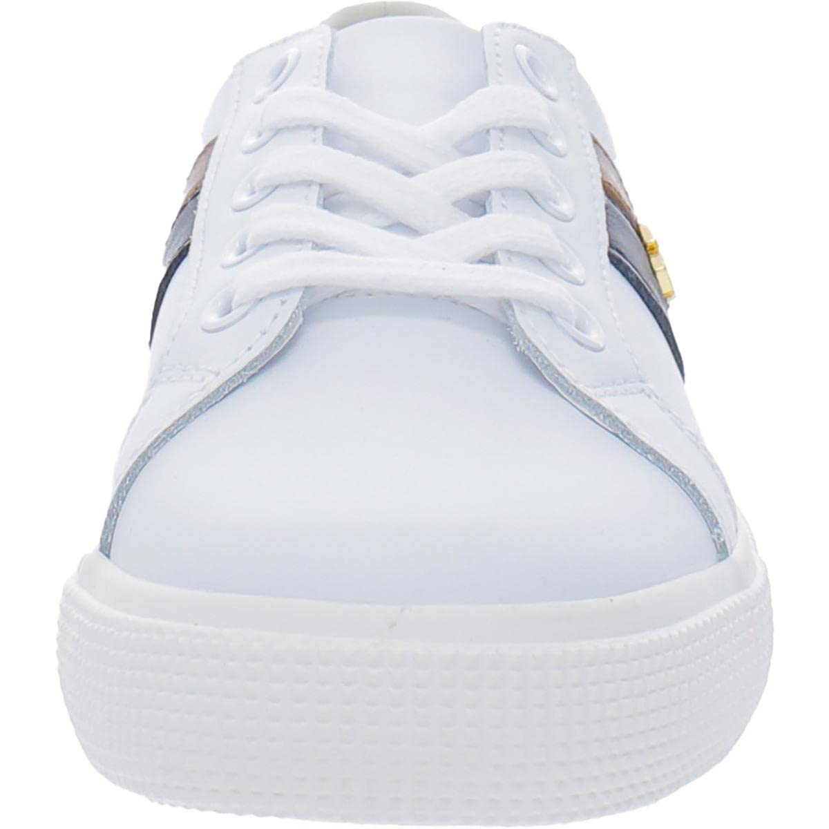 Lauren Ralph Lauren Womens Janson ll Leather Athletic and Training Shoes White