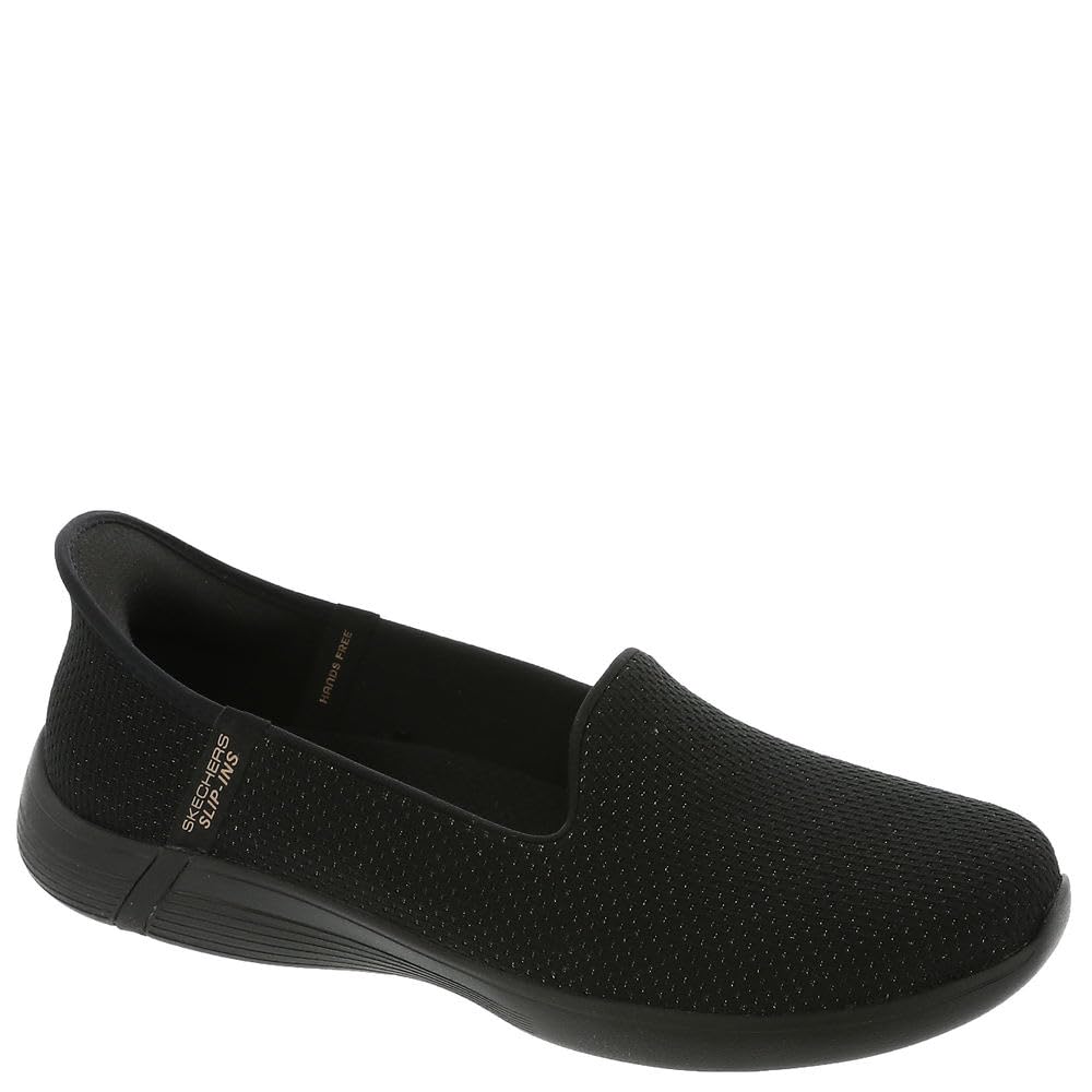 Skechers Womens Hands Free Slip-ins On-The-Go Swift - Luminary Black/Gold, 11 Medium