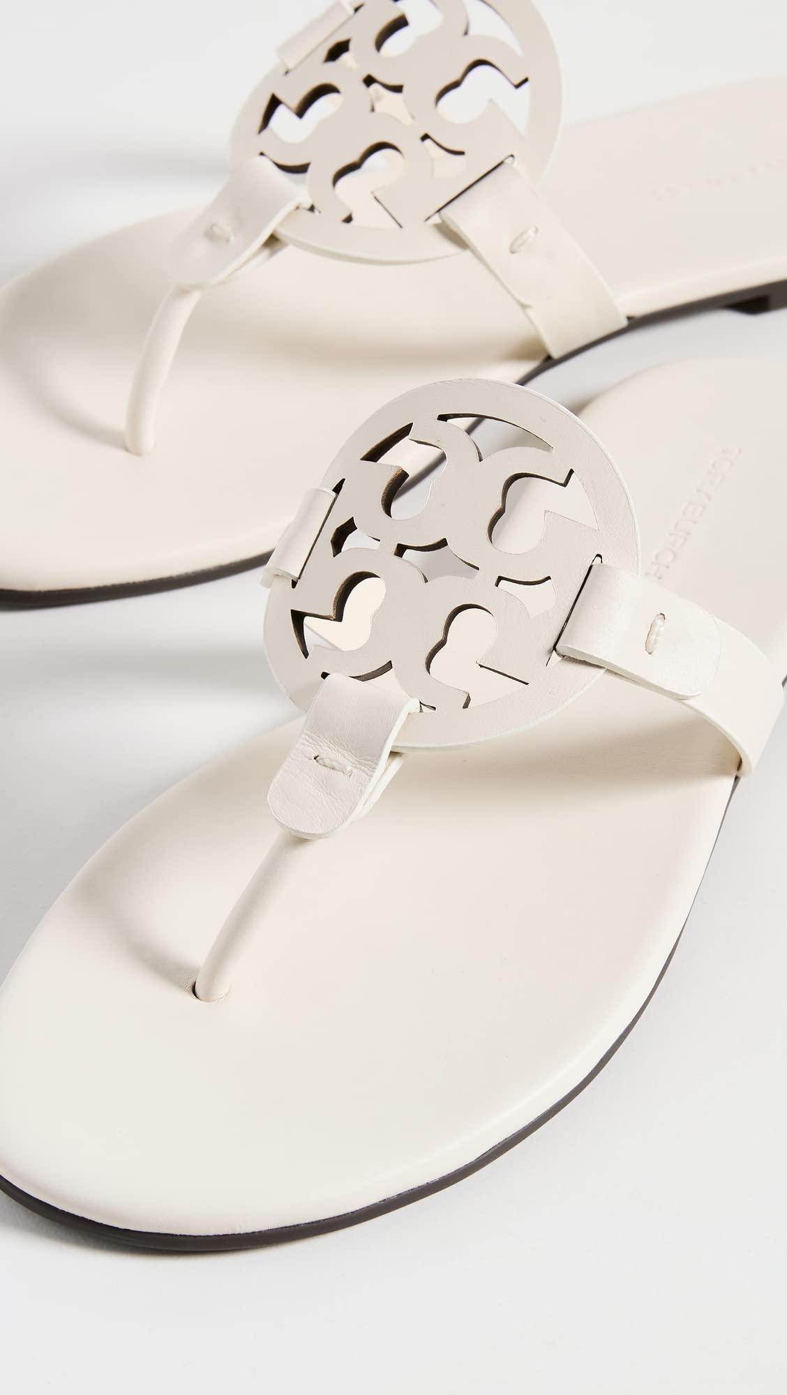 Tory Burch Women's Miller Soft Sandals, New Ivory, Off White, 9.5 Medium US