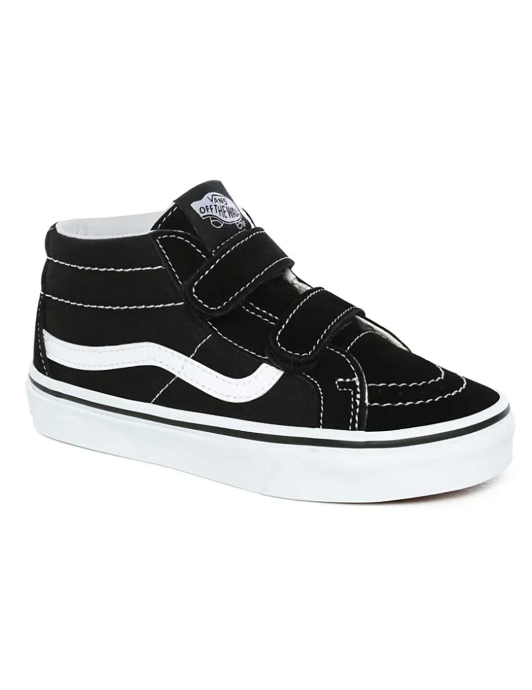 Vans Kids Sk8-Mid Reissue V Skate Shoe Black/True White 3.5