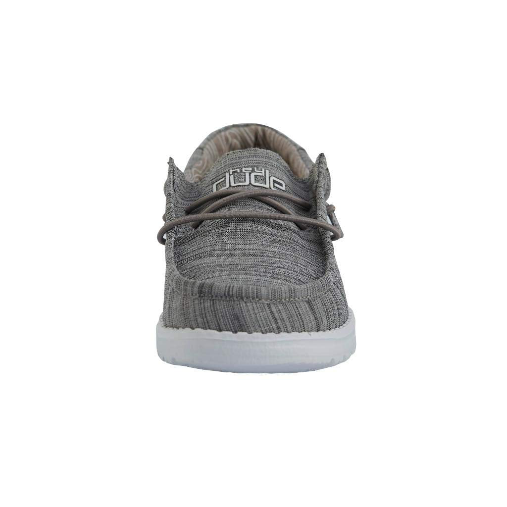 HEYDUDE Wally Toddler Blend Linen Stone Size 9 | Boy's Loafers| Boy's Slip On Shoes E10| Comfortable & Light-Weight