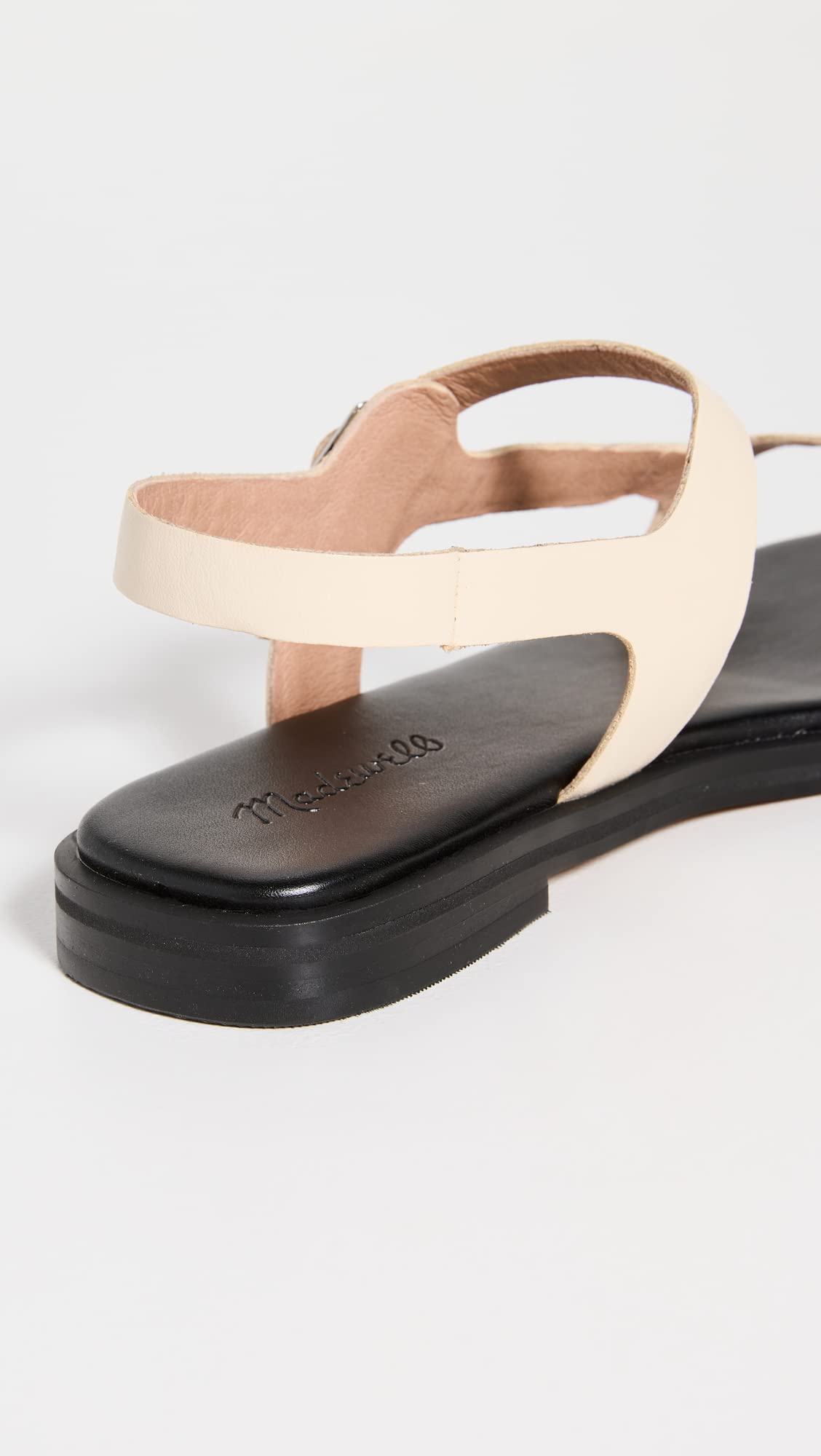 Madewell Women's Dory 90s Minimal Sandals, Sand, Off White, 7 Medium US