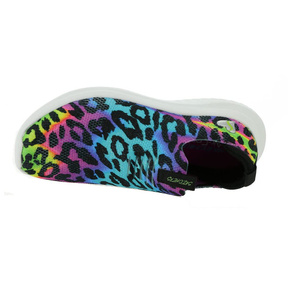 Skechers Kids Girls Ultra Flex 2.0 Sneaker, Multi/Black, 3.5 Little Kid